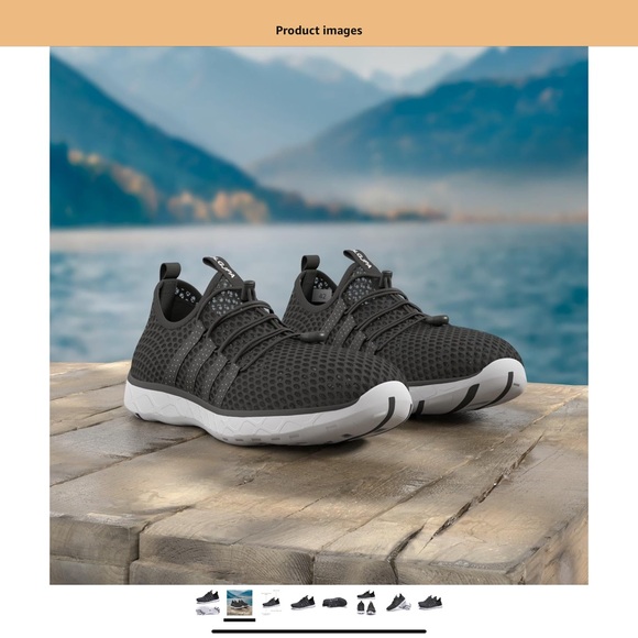 Aqua Black Mesh Swim Shoes - Picture 3 of 5